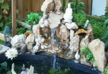 Cách đặt thác nước hòn non bộ đúng phong thủy