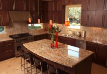 Tìm hiểu dòng đá Granite ốp tường bếp sang trọng Hoa cương ốp bếp